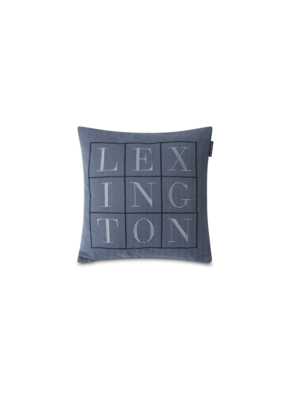 Funda de Coixí Lexington Lletres blau