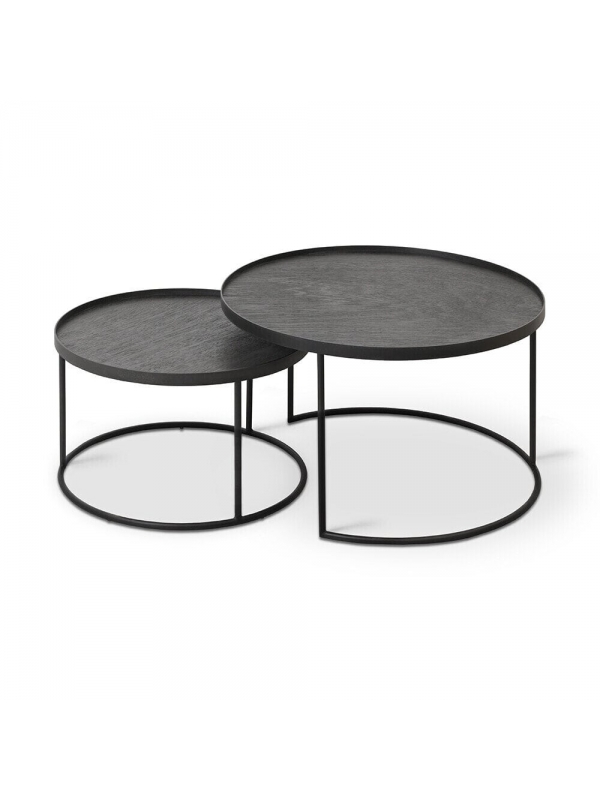 Round tray coffee table set