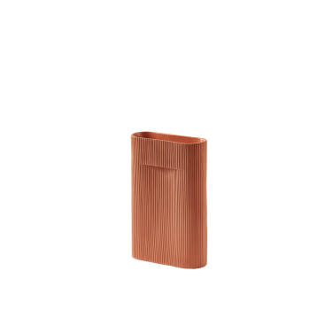 Gerro Ridge Vase Muuto Terracota M