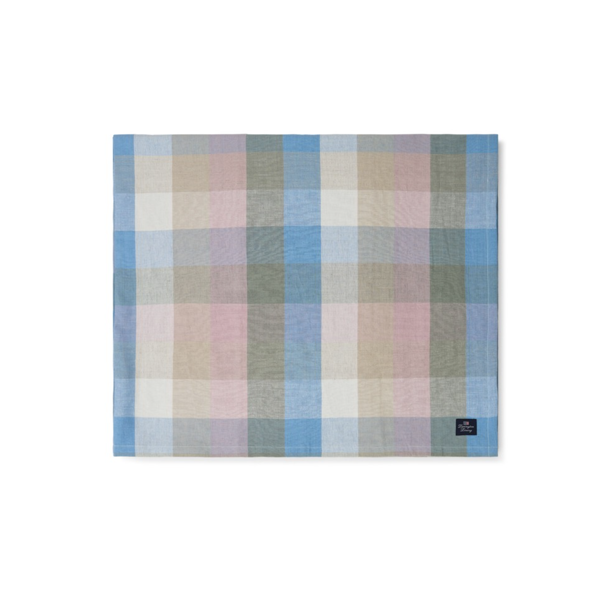 mantel_Checked LinenCotton Tablecloth_lexington_multicolor